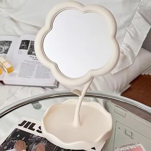 Flower Shaped Decorative Makeup <b>Mirror</b> 1Pcs Home Decor Jewelry Hair Accessories Tray <b>Tabletop</b> for Wedding - Product Image 3