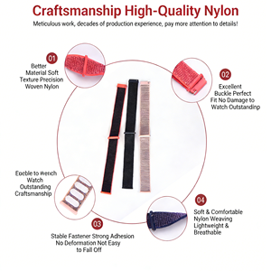 Bracelet de montre en nylon de 18 mm, réglable, pour Huawei GT6 GT5, pour <span class=keywords><strong>Garmin</strong></span> <span class=keywords><strong>Venu</strong></span> <span class=keywords><strong>2S</strong></span>, doux, pour hommes et femmes, bracelets de montre en tissu - Product Image 5