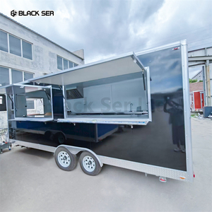 Blackser 5.7m thép không gỉ truy cập xe tải thực phẩm di động với tủ lạnh & Vỉ nướng cho các nhà cung cấp đường phố - Product Image 4