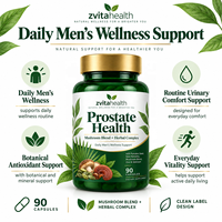 Complément alimentaire pour la prostate en marque privée, 60 capsules, Saw Palmetto, Beta-Sitosterol, Zinc, Sélénium pour la santé urinaire des hommes