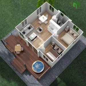 Trung Quốc Nhà cung cấp bán giá rẻ nhất hoàn chỉnh chỗ ở <span class=keywords><strong>prefab</strong></span> lắp ráp Modular <span class=keywords><strong>container</strong></span> nhà nhà với 2 phòng ngủ phòng khách - Product Image 6