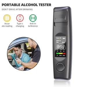 Taşınabilir el dijital alkol dedektörü metre alkol Checker nefes test cihazı alkol test cihazı Breathalyzer