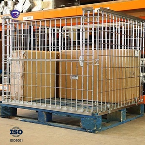 Diseño extraíble de acero Operaciones de almacén Almacenamiento seguro Jaulas de paletas para paletas de madera - Product Image 1