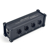 Boîtier d'extension de câble réseau audio/DMX 3 couleurs ABCCABLS, distributeur de signal de scène en alliage d'aluminium avec ports RJ45/EtherCON vers XLR