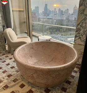 Grande dalle de marbre rose Calacatta moderne, pierre polie sur mesure pour plan de toilette de salle de bain intérieure, comptoir, <span class=keywords><strong>baignoire</strong></span> dans une villa - Product Image 4