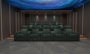 Sofá pequeño eléctrico de cuero Napa de grano superior, sillón reclinable para teatro, gran oferta, asientos reclinables para cine en casa con luz Led - Product Image 5