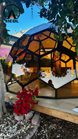 Dôme géodésique de luxe 7M 8M en verre isolant, tente igloo, hôtel-resort canadien, maison préfabriquée étanche pour le glamping en extérieur
