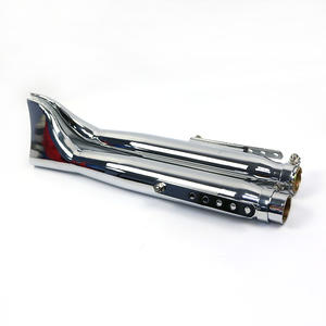Borske personalizado Universal motocicleta aleta escape silenciador tubo Silenciador para Harley Chopper <span class=keywords><strong>Cafer</strong></span> Racer sistema de escape - Product Image 3