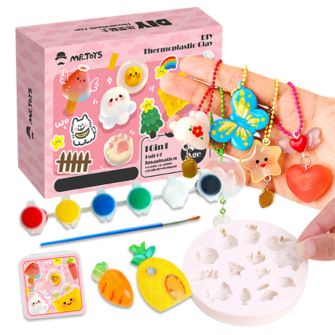 Thermo Plastic Clay Dough Set Animal Safe & Non-Toxic Butter Putty Set Great Gift for Children