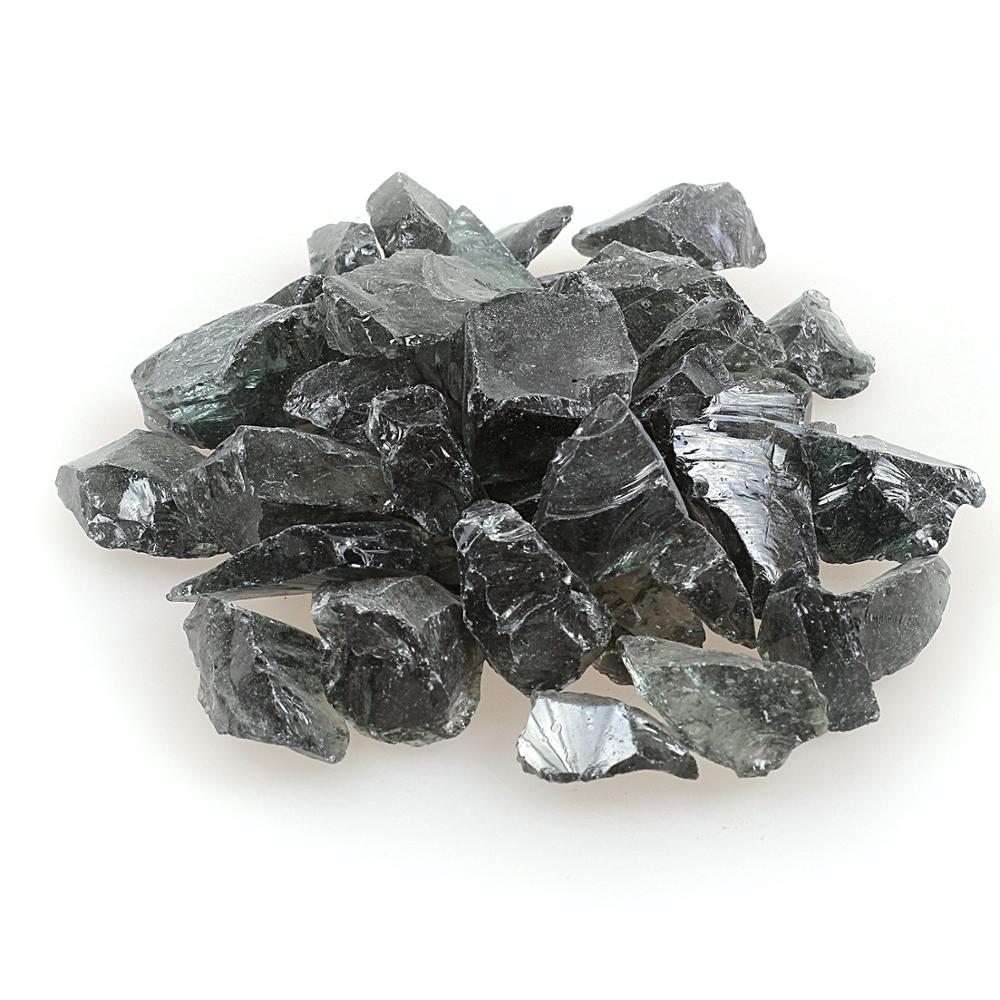 Светоотражающие огненные ямы, стеклянные драгоценные камни, чипы, блестящий серый цвет