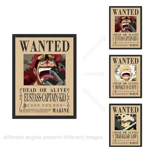 Großhandel und personal isierbar einteiliger Wanted 3D-Flip Dreiteiliger Wechsel richter Lenk-Poster Anime als Werbe geschenk