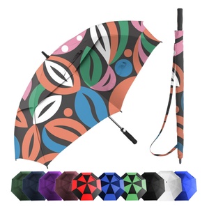 Extra Large 130cm Outdoor Semi-<b>Automatic</b> Golf <b>Umbrella</b> Windproof Double Canopy UV Protection Sun Rain Proof Wide Business Gifts - Product Image 1