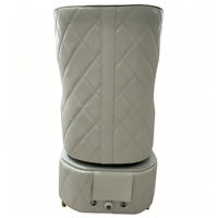 Fauteuil de pédicure de luxe à dossier haut, fauteuil de manucure spa, station de spa pour les pieds avec lavabo, robinet doré, mobilier de salon de manucure