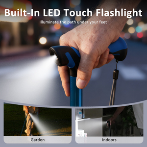 Canne de marche ergonomique en alliage d'aluminium réglable, légère et durable, avec lampe de poche intégrée, antidérapante – Nouveauté HealthBazaar en promotion - Product Image 5