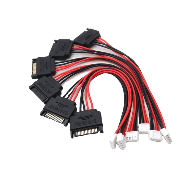 Sata15Pin Female Hard Drive Power Cable To HSG/XH2.54mm 4Pin Adapter Data Cable For HDD SSD Optical Drive High Speed Sata Cable