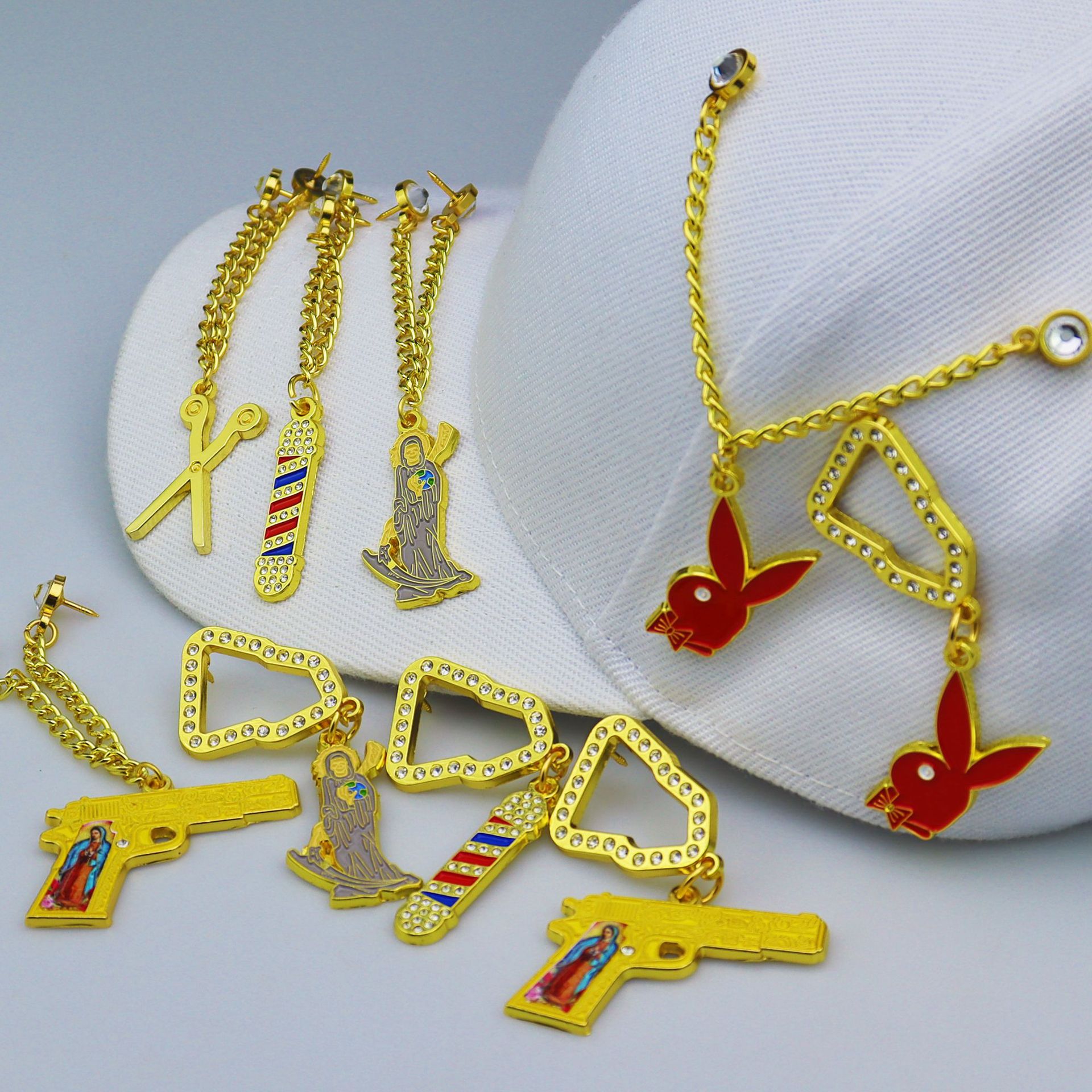 Lot De 6 Épingles à Chapeau En Forme De Croix - 124 Mm - Acier Inoxydable - Pour Casquette Baseball, Bonnet, Déco Cheveux