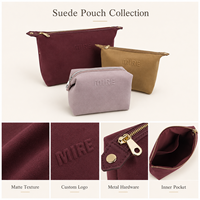 Sac à Makeup Eco Coloré Voyage Grand Jacquard Terry Rose Mignon Logo - Grande Capacité Zip