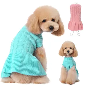 Berry Neue Mode Design Gestrickte Wolle Winter Herzlich Hund Pullover Kleid Kleidung