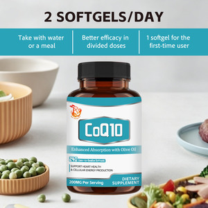 Suplemento para el Cuidado de la Salud, Cápsulas Blandas de CoQ10, Aumenta la Actividad Antioxidante, Mejora la Producción de Energía Celular con Coenzima Q10 - Product Image 4