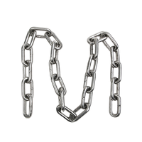 Cadena de eslabones de acero medio largo y plateado de zinc Cadena de elevación de acero inoxidable 304/316 por tambor