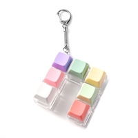 Breloque porte-clés anti-stress souple – Parfait pour la relaxation, bouton anti-stress DIY, capuchon de clavier lumineux, capuchons de doigts