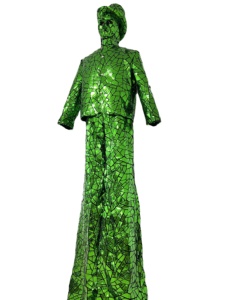 Zancos Verdes con Espejo para Escenario, Halloween, Pascua, Fiestas de Bar, Baile, <span class=keywords><strong>Flamenco</strong></span> Personalizables - Product Image 1