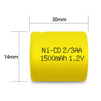 1.2V 150mAh NiCd Pil Hücresi Çubuk Tip Acil Durum Aydınlatması için Şarj Edilebilir