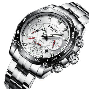 นาฬิกาข้อมือผู้ชาย <span class=keywords><strong>BOYZHE</strong></span> 014 ระบบออโตเมติก กลไกจักรกล เรืองแสง แบรนด์ดัง นาฬิกาสปอร์ตผู้ชาย สายสแตนเลสสตีล Relogio Masculino - Product Image 1