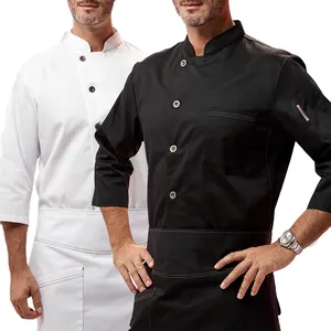 Hot selling chef men for autumn and winter long sleeved hotel Western restaurant kitchen uniforms catering chefs uniform