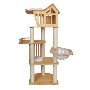 Nổ Nhỏ Vui Chơi Giải Trí Công Viên Mèo Cây Ván Nhảy Gỗ Cảm Thấy Mèo Nhà Tháp Cây - Product Image 4