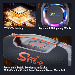 Enceinte portable professionnelle ZQS-X1 BT5.3, <span class=keywords><strong>son</strong></span> stéréo 60W avec basses profondes, étanche IPX pour extérieur et fêtes à domicile - Product Image 3