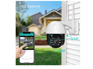 Cámara de Seguridad IP Inalámbrica WiFi para Exteriores con Zoom Óptico 4X, HD 1080P, Visión Nocturna a Color, Tipo Domo PTZ - Product Image 5