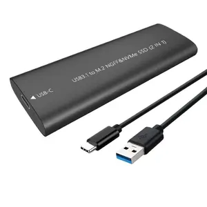 热卖usb-c type-c usb3.1单协议sata/nvme M2外部固态硬盘机箱，适用于macbook nvme m.2固态硬盘机箱