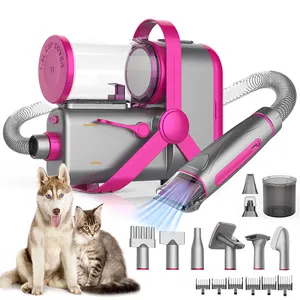 2L Large Capacity Pet Vacuum Cleaner Dog And Cat Hair Grooming Remover Trimmer Pet Nail Grinder Tool Kit