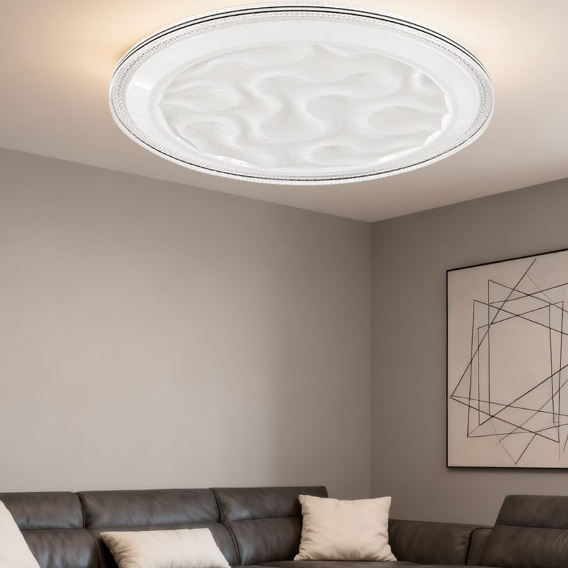 Minimalist Modern Iron LED Ceiling Light for Living Room Bedroom Indoor Lighting