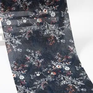 Unterstützen Sie kunden spezifisches Design Leinen Baumwolle Mischgewebe kleine Blumen bedruckte Textil für Mädchen Kleid