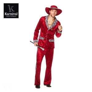 Traje <span class=keywords><strong>de</strong></span> <span class=keywords><strong>gangster</strong></span> rojo <span class=keywords><strong>de</strong></span> los años 70 y 80 para <span class=keywords><strong>hombre</strong></span>, ideal para Halloween, carnaval, fiestas y actuaciones, estilo TV/cine, chaqueta y pantalones. - Product Image 4