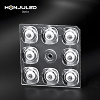 Lentille optique LED HONJU Plano-Convexe en PMMA, indice de protection IP65, pour projecteur LED 5050, éclairage de rue, lampe de paysage, OEM ODM