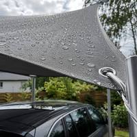 Voile d'ombrage imperméable en polyester Oxford 4x6 personnalisable, résistante aux UV, pour parking, patio, protection solaire extérieure