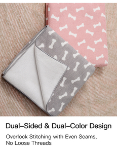 Manta para mascotas con diseño de huesos, suave y cálida, toalla para perros y gatos para uso doméstico, toallas para secar perros y gatos, toallas para mascotas, toallas de microfibra para cachorros - Product Image 3