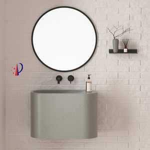 Bassin mural en pierre artificielle, 10 types ronds, couleur grise, livraison gratuite - Product Image 2