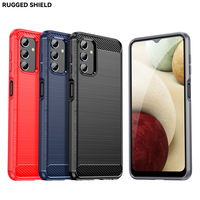 Coque en TPU souple en fibre de carbone de luxe pour Samsung Galaxy S24 S23 S22 Plus Ultra M52 A53 A33 A73 5G A03 Core Couverture arrière de téléphone