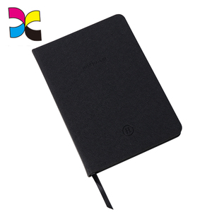 Vintage negro <span class=keywords><strong>de</strong></span> cuero <span class=keywords><strong>de</strong></span> diario cuaderno <span class=keywords><strong>de</strong></span> escritura con logotipo en relieve - Product Image 3