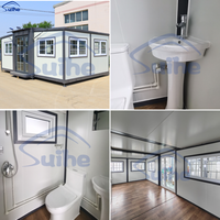 Maison mobile extensible de luxe à 2 chambres, préfabriquée, modulaire, en conteneur, avec application bureau à domicile