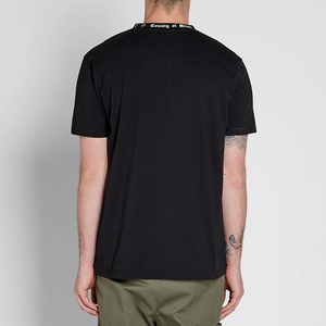 เสื้อยืดคอกลมสีดำสำหรับผู้ชาย ผ้าฝ้าย 95% สแปนเด็กซ์ 5% พิมพ์ลายด้านข้าง เสื้อยืดลายกราฟิกสำหรับผู้ชาย - Product Image 3