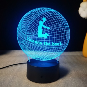 Hersteller 3D Acryl Nachtlicht Basketballs piele Player Lampen LED Smart Home Lights 7 Farbwechsel für Kinder - Product Image 3