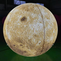 Ballon lunaire LED gonflable géant personnalisé pour la décoration de lieux extérieurs, de fêtes et d'événements