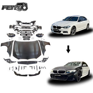 Kit carrosserie FEITUO pour <span class=keywords><strong>BMW</strong></span> Série 3 F30/F35, style <span class=keywords><strong>M</strong></span>-Tech G20 modifié, pare-chocs avant, calandre, capot, phare, garde-boue - Product Image 2