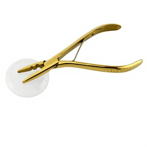 High Quality Hair Extension Tools Micro Beads <b>Crimping</b> pliers Hair Extension Pliers with Curved 2 Hole <b>crimping</b> pliers - Product Image 1