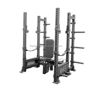 W4068 Suporte para agachamento multifuncional para treinamento Snatch Power Bench Press